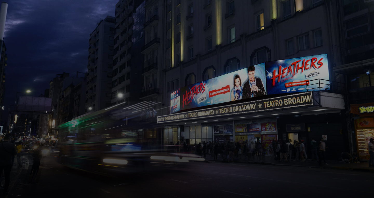 Pantalla led gigante para teatros